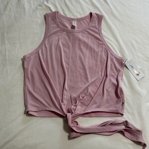 Marika‎ Womens XL Fragrant Lilac Front Tie Activewear Tank Top MLT4731A NWT